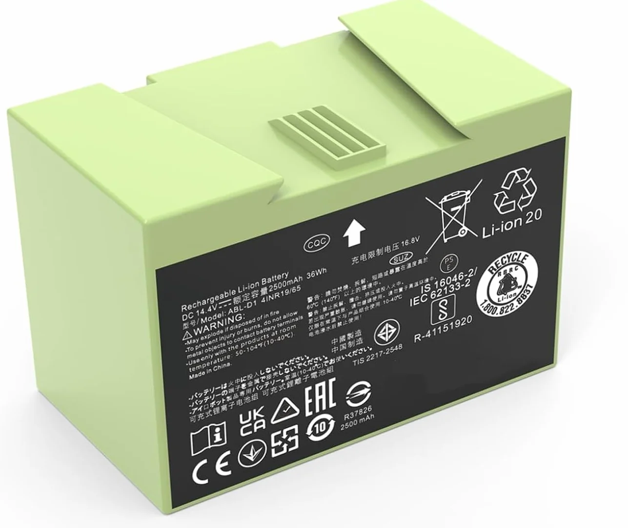 ABL-D1 4INR19/65 akumulator zamienny do iRobot Roomba e and i serii i8 i8+ i7 i7+ i4 i4+ i3 i3+ E5 5150 E5150 E5152 E5154 E5158 E6 6198 E6198 E6J7 J7+ 14.4V 36Wh 2500mAh