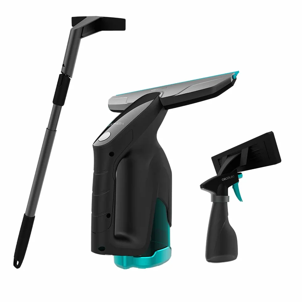 Cecotec Robot do mycia okien Conga Popstar Glass Titanium z funkcją 3 w 1: Zrasza, czyści i suszy. Bateria 3.7V, która pozwala czyścić do 100m2 zapewniając autonomię do 40 minut.