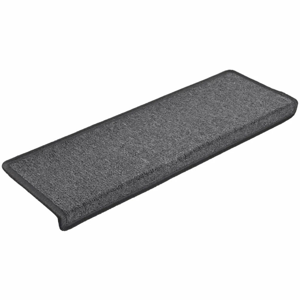 vidaXL Nakładki na schody 15 szt. 65x21x4 cm ciemnoszare
