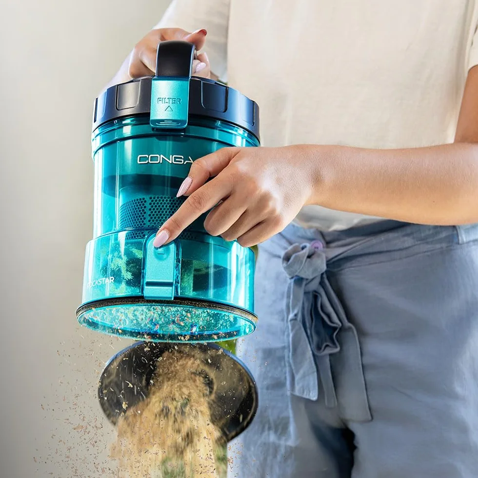 Cecotec Conga Rockstar Cyclonic XL bezworkowy odkurzacz do sań 890 W, zbiornik o dużej pojemności 2,5 l, filtr o wysokiej wydajności, regulowana metalowa rura teleskopowa oraz akcesoria meblowe i