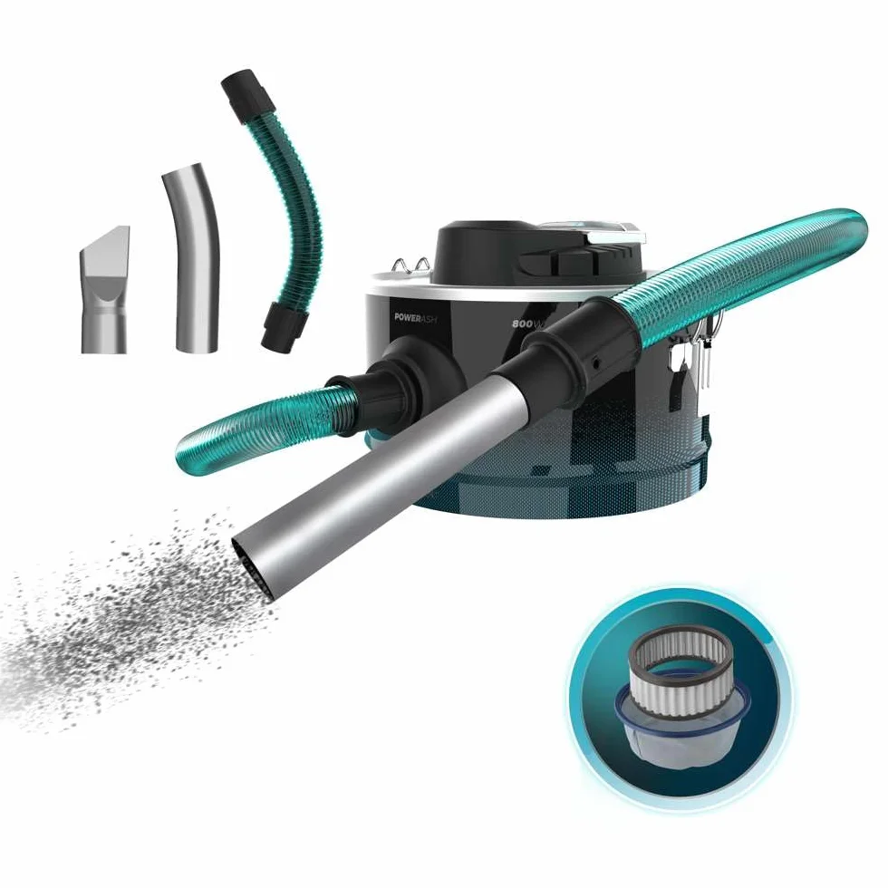 Cecotec Conga Ash 2000 Home Kompaktowy odkurzacz do popiołu. 800 W, moc ssania 14 kPa, metalowa powłoka rurowa, filtr z siatką metalową, dysza 38 mm