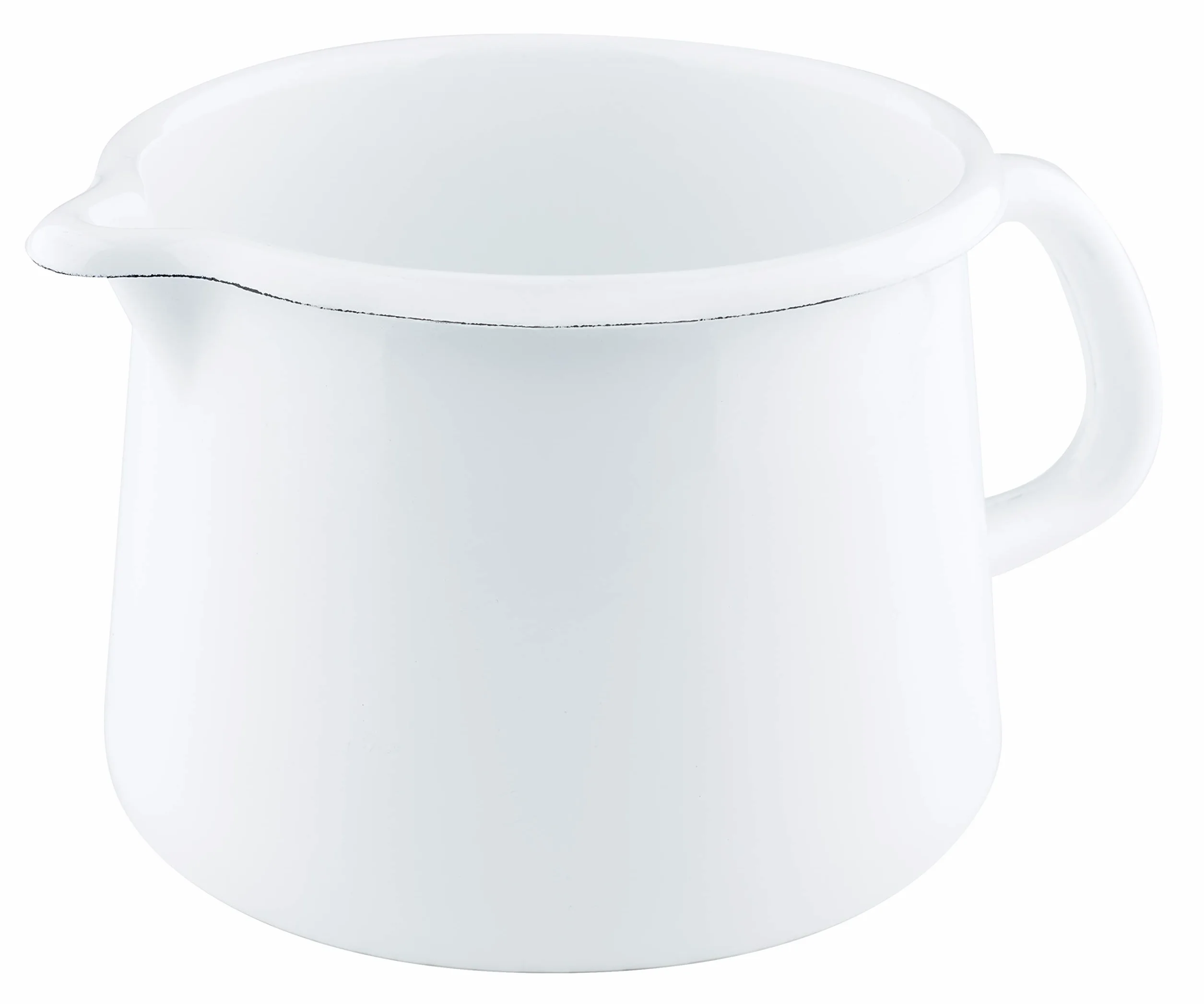 Riess, 0543-033, czajnik z gwizdkiem Plus, klasyczny biały, pojemność 2 litry, średnica 18,4 cm, 3-krotnie emaliowany, biały, czajnik na wodę, indukcja