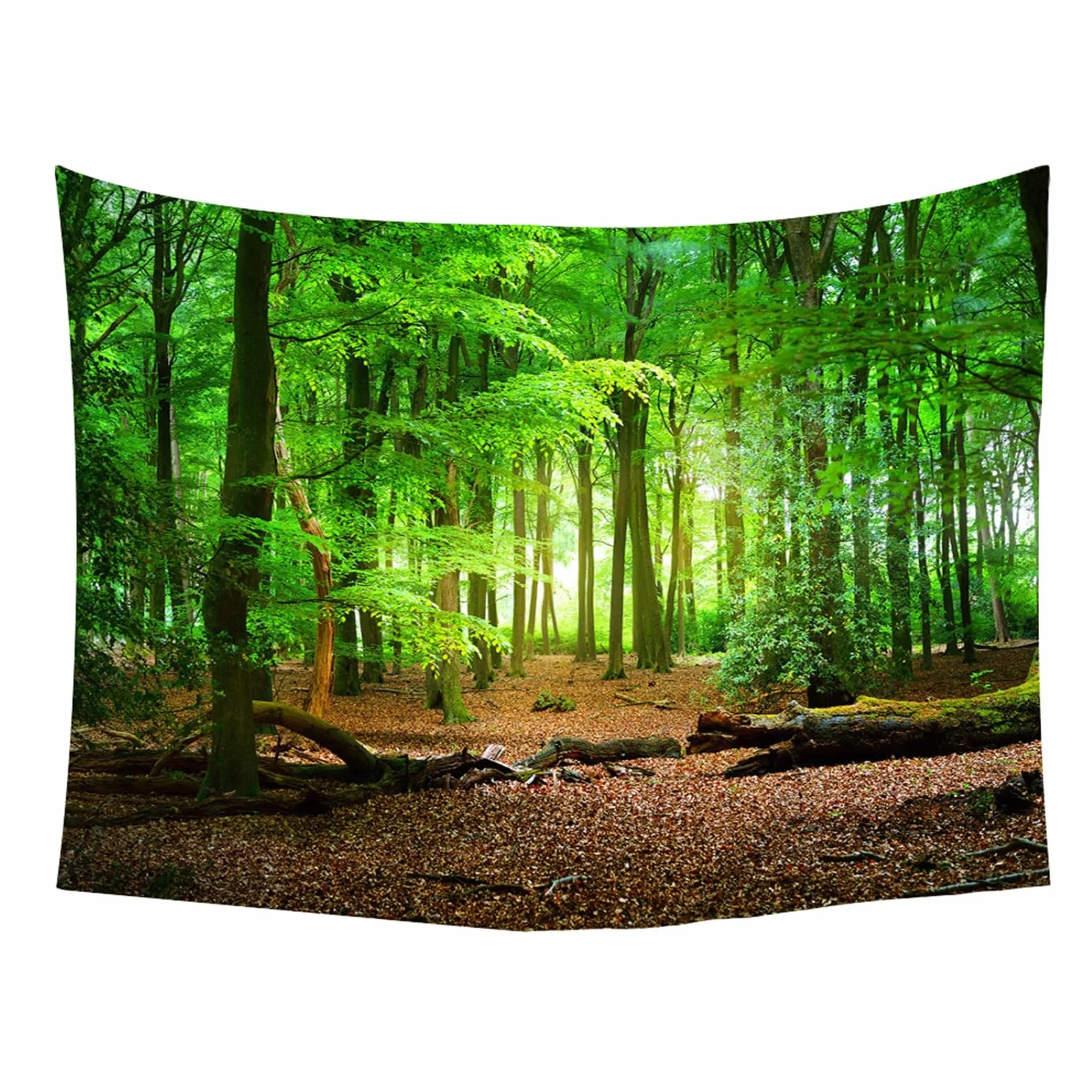 Lieson Dywan ścienny 240 x 220 cm gobelin dekoracja ścienna las natura zielony brązowy