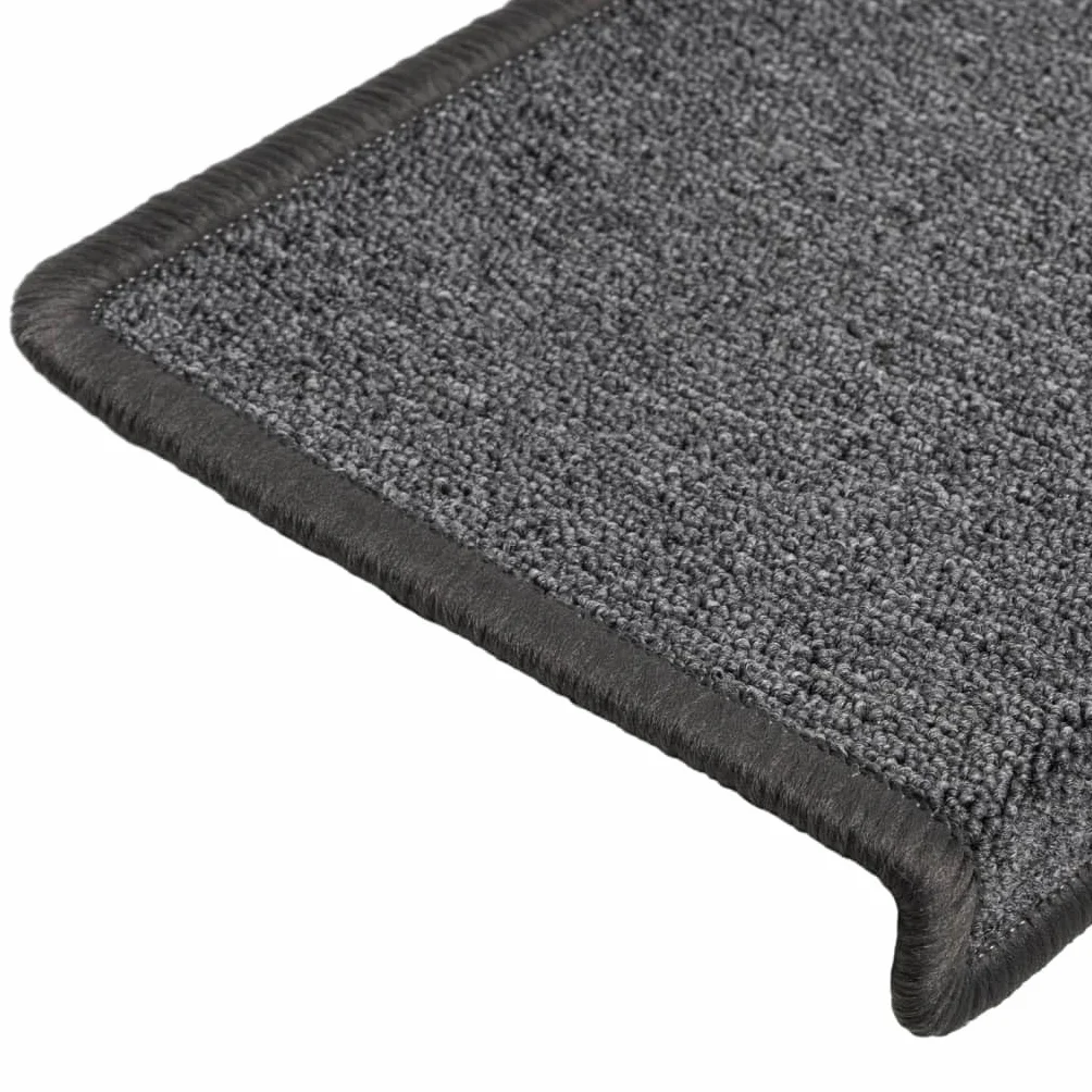 vidaXL Nakładki na schody 15 szt. 65x21x4 cm ciemnoszare