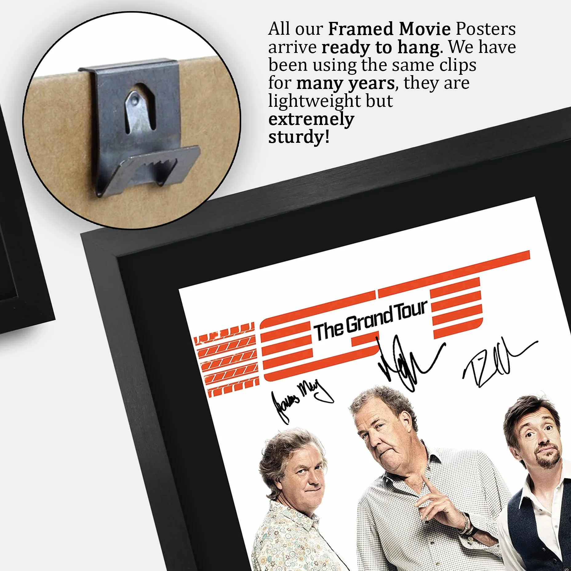 The Grand Tour Podpisane Zdjęcie A3 Oprawione Pamiątka Telewizyjna