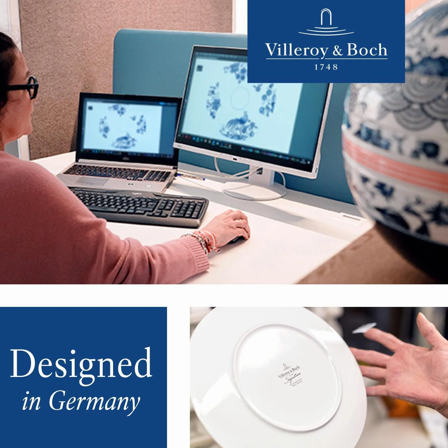 Villeroy & Boch - Boho kids "Walk like an elephant" Komplet naczyń dla dzieci 7 szt.,z porcelany i sztućce ze stali nierdzewnej, Nadaje się do kuchenki mikrofalowej i zmywarki, Wielokolorowy