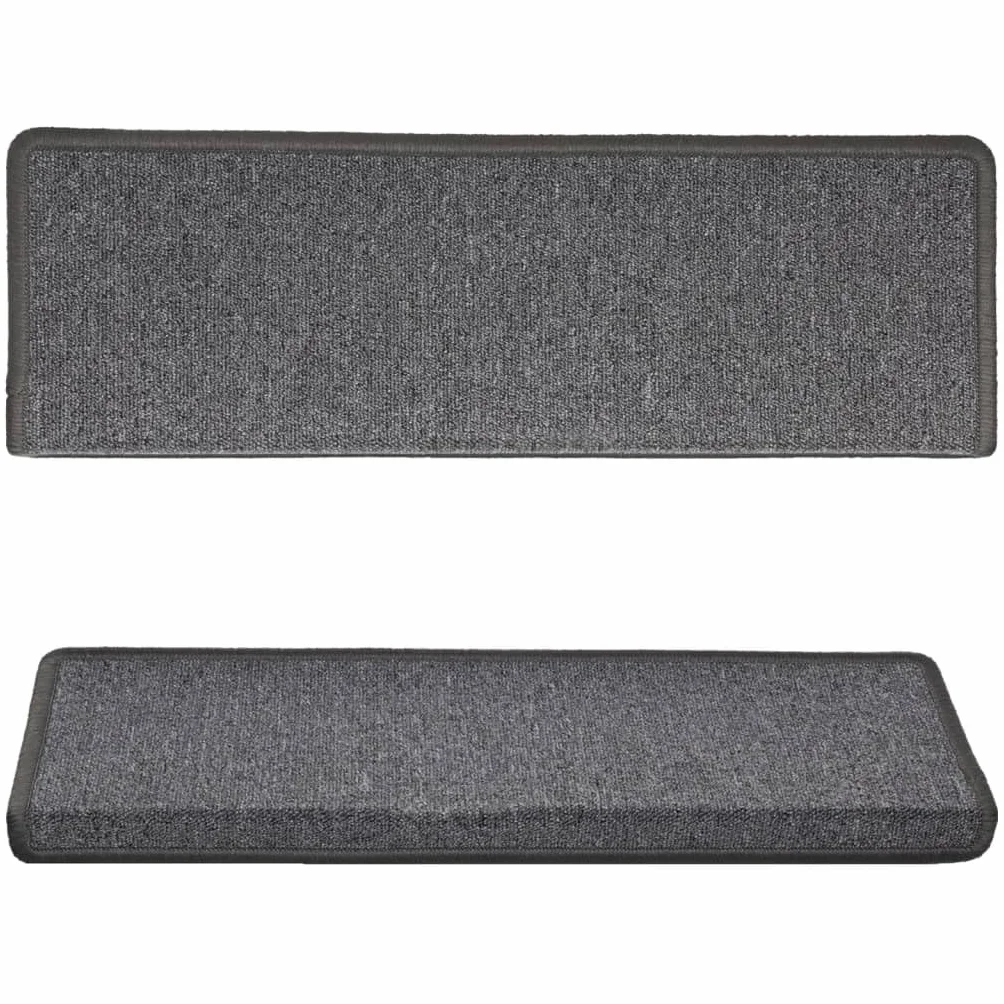vidaXL Nakładki na schody 15 szt. 65x21x4 cm ciemnoszare