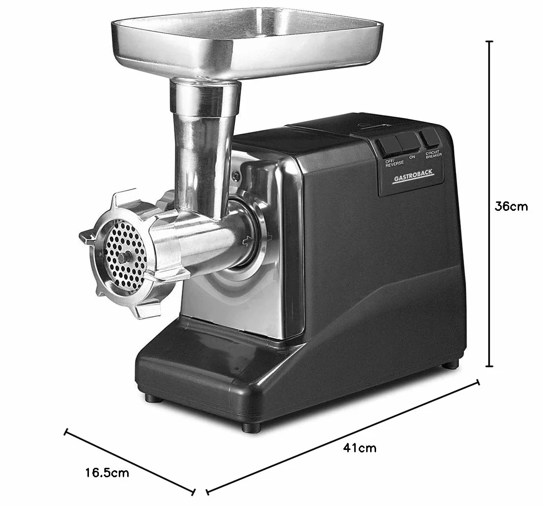 Gastroback 41402 Pro 1000 W maszynka do mięsa aluminium czarna