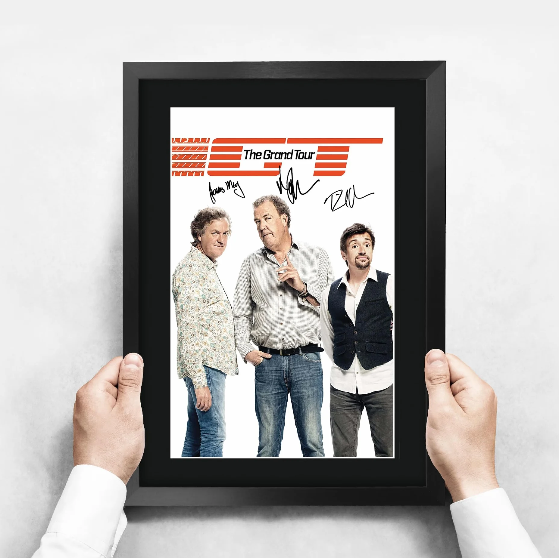 The Grand Tour Podpisane Zdjęcie A3 Oprawione Pamiątka Telewizyjna